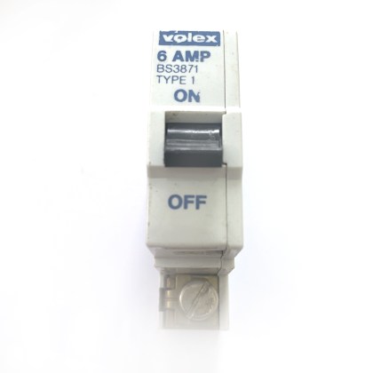 Volex BS3871 6A 6 Amp MCB Circuit Breaker Type 1
